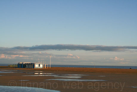 Bibione beach in winter season photo
